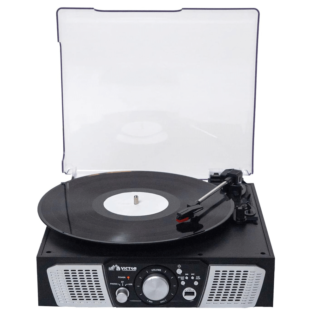 Victor Lakeshore 5-in-1 Hybrid Bluetooth Turntable System w USB and RCA Output