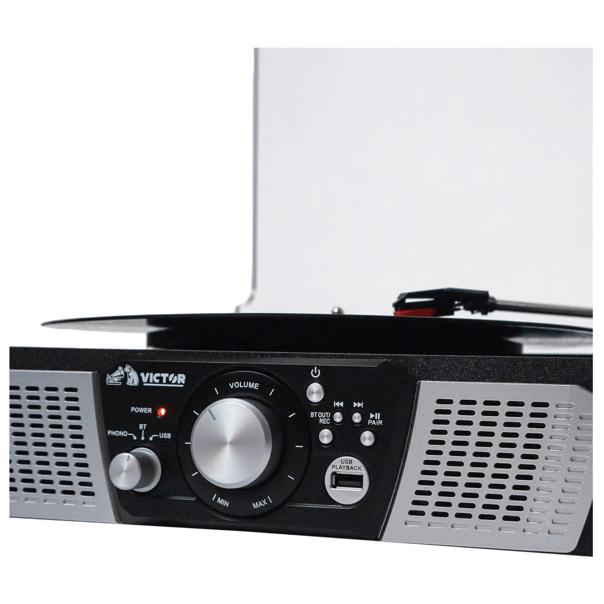Victor Lakeshore 5-in-1 Hybrid Bluetooth Turntable System w USB and RCA Output