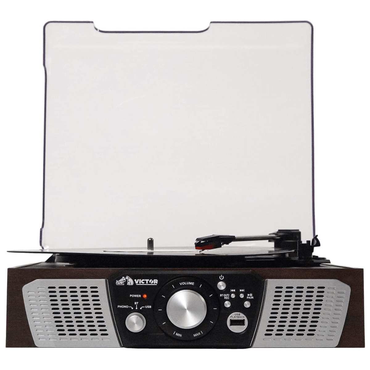 Victor Lakeshore 5-in-1 Hybrid Bluetooth Turntable System w USB and RCA Output