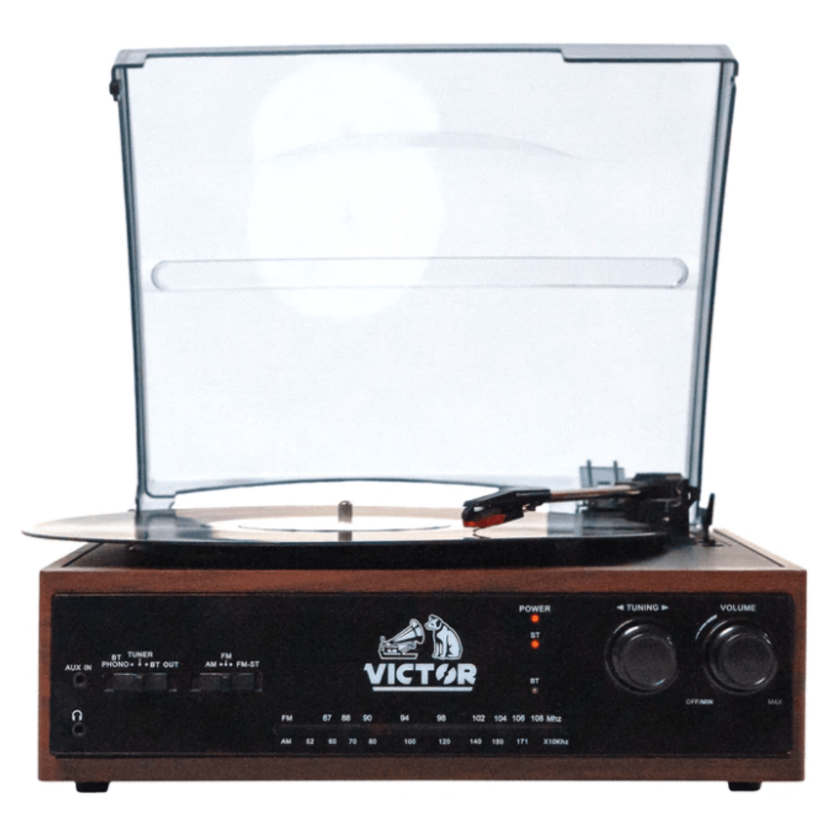 Victor Salem 5-in-1 3-Speed Turntable System with Dual Bluetooth