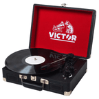 Victor Metro Dual Bluetooth Suitcase 3-Speed Turntable