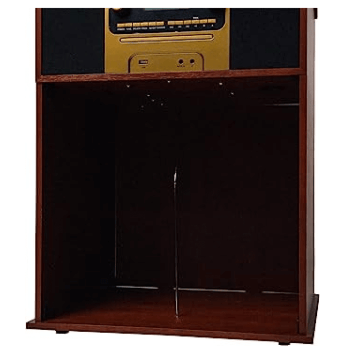 Victor Boyleston 7-in-1 3-Speed Turntable Music Center w Album Storage and USB Port