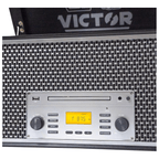 Victor Monument 8-in-1 Wood Music Center with 3-Speed Turntable & Dual Bluetooth