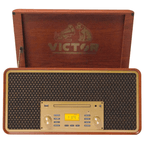 Victor Monument 8-in-1 Wood Music Center with 3-Speed Turntable & Dual Bluetooth