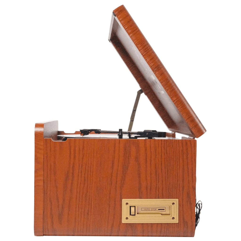 Victor Monument 8-in-1 Wood Music Center with 3-Speed Turntable & Dual Bluetooth