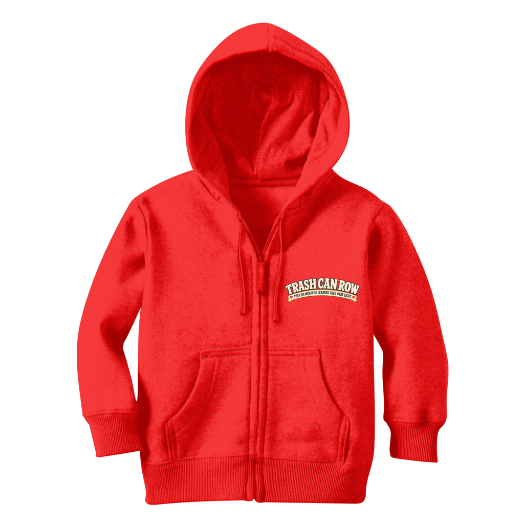 Trash Can Row Classic Kids Zip Hoodie