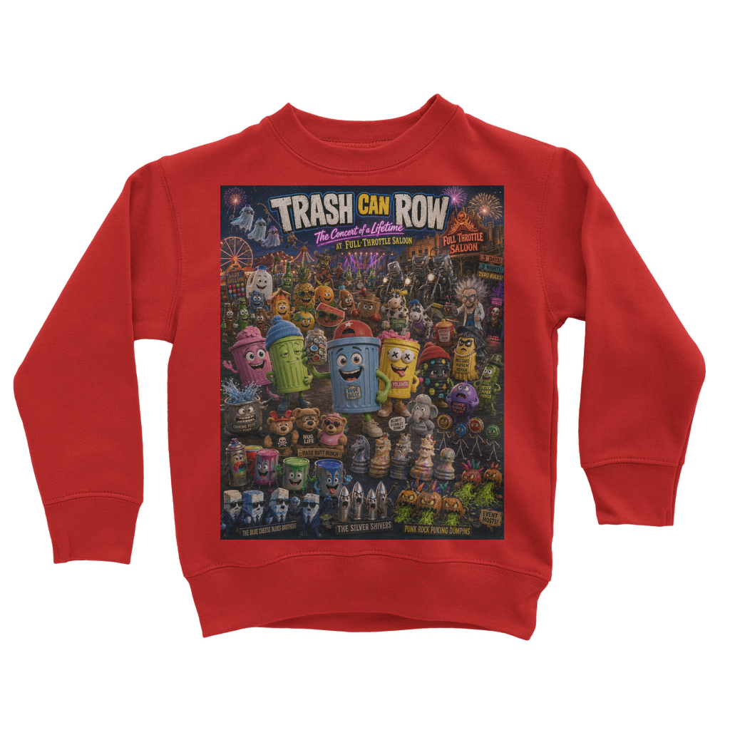 Trash Can Row: Concert for a Lifetime – Classic Kids Sweatshirt