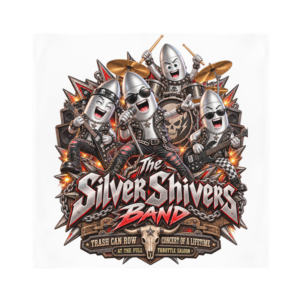 The Silver Shivers Band Sublimation Bandana