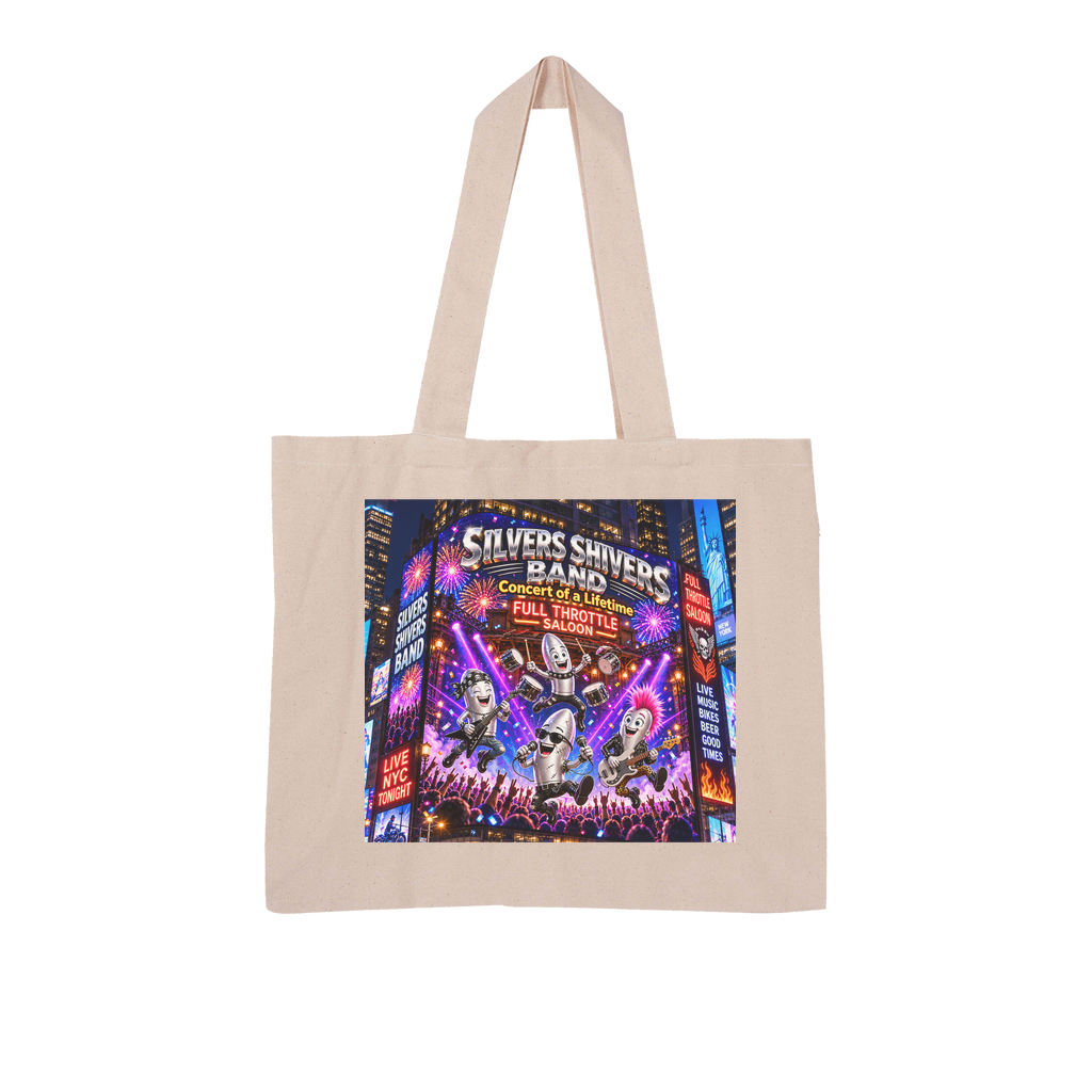 The Silver Shivers Band Large Organic Tote Bag