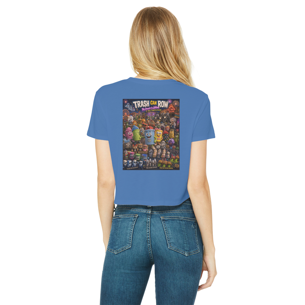 Trash Can Row: Concert for a Lifetime – Classic Women's Cropped Raw Edge T-Shirt