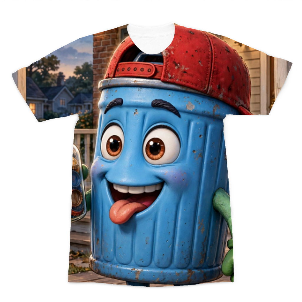 Trash Can Row – Premium Sublimation Adult T-Shirt