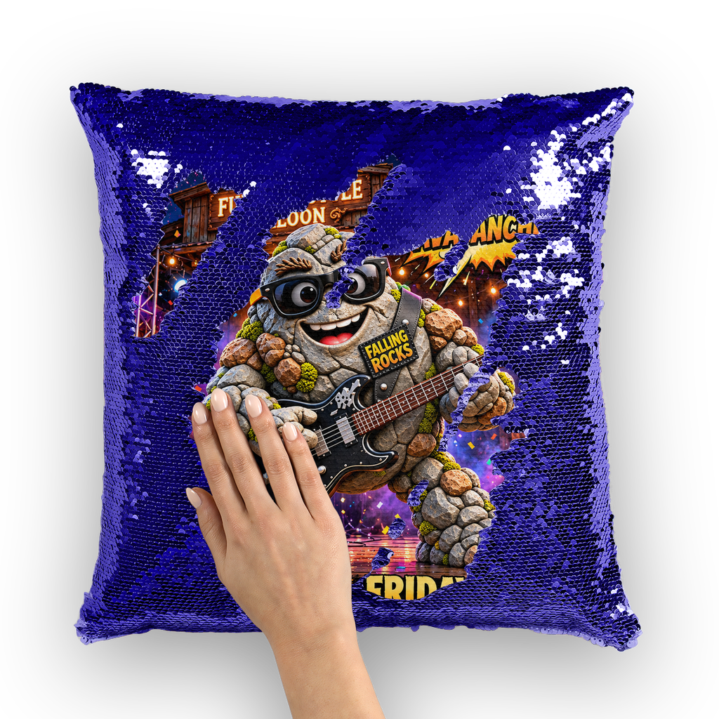 Falling Rocks COllection Sequin Cushion Cover