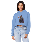 angry can man Cropped Raw Edge Boyfriend Hoodie