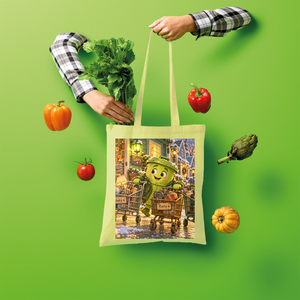 Trash Can Row Shopper Tote Bag