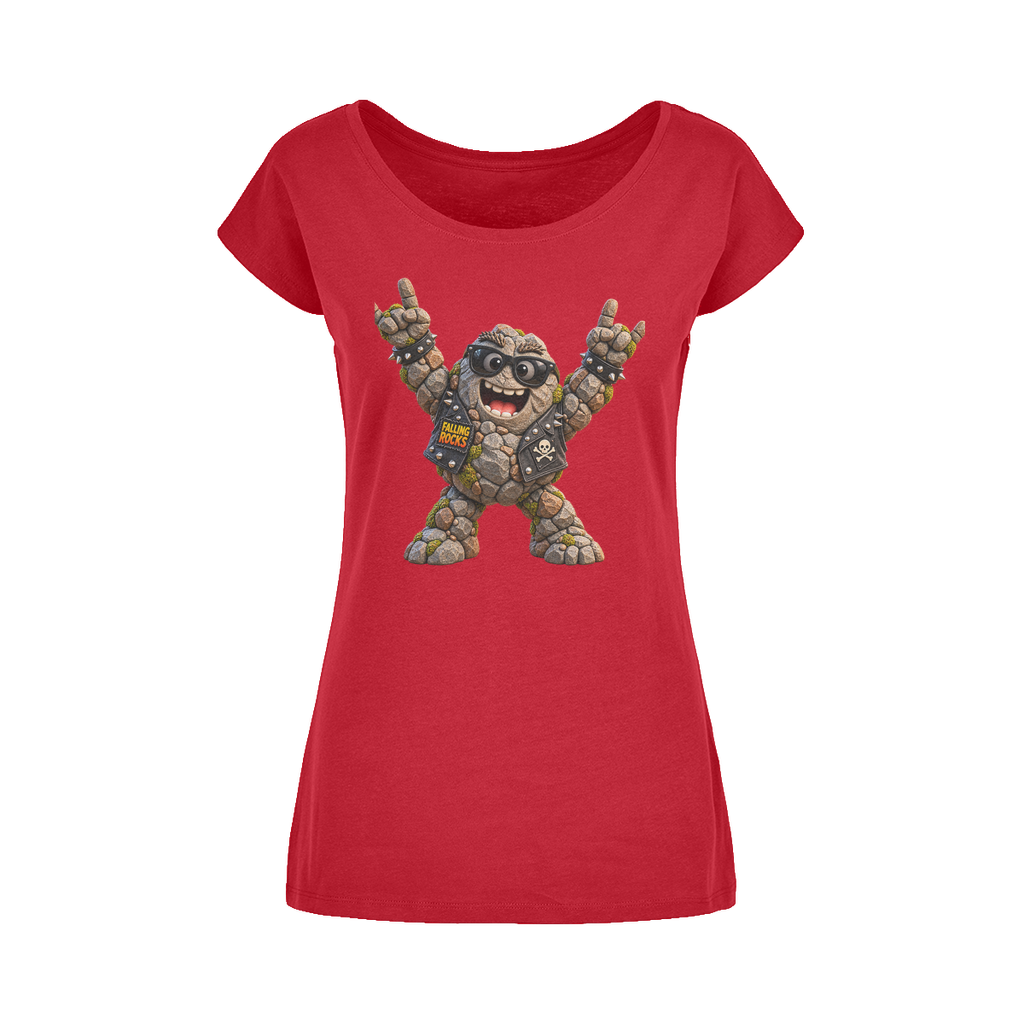 Falling Rocks COllection Wide Neck Womens T-Shirt XS-5XL