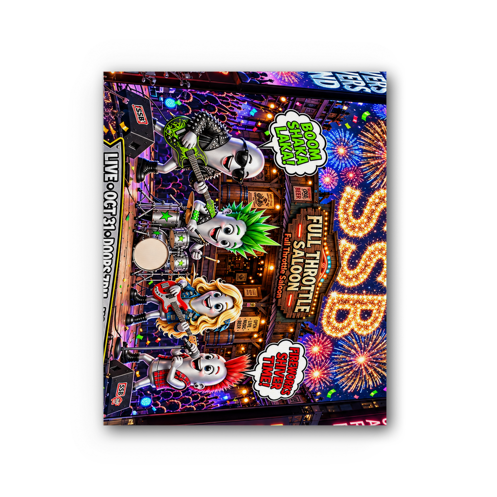 The Silver Shivers Band Premium Stretched Canvas
