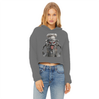 ANGRY CAN MAN 3.0 Ladies Cropped Raw Edge Hoodie