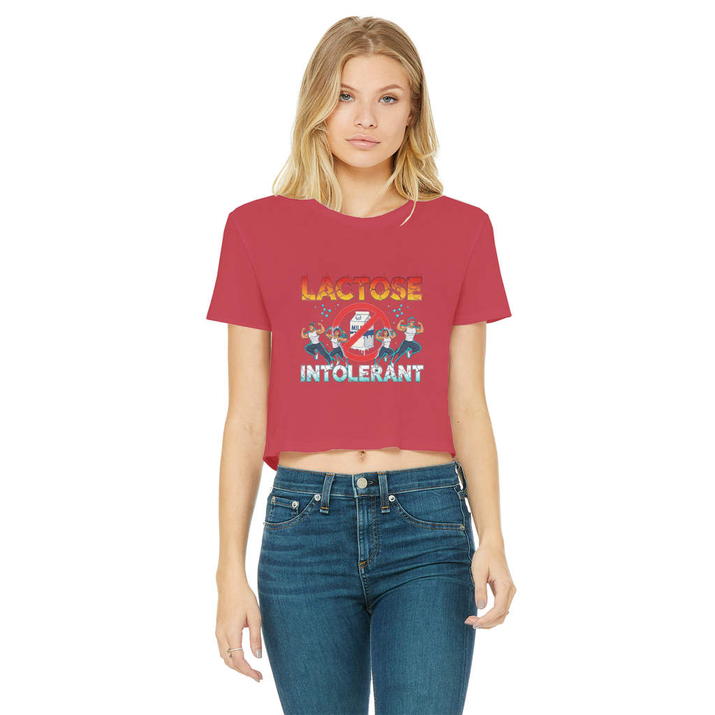 AOB Classic Women's Cropped Raw Edge T-Shirt