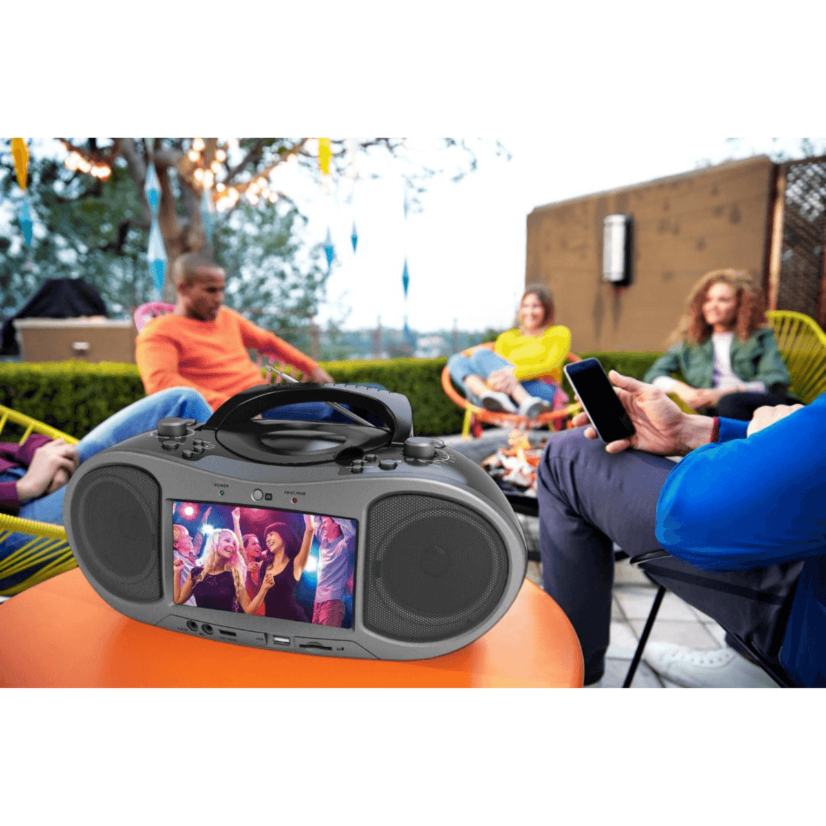Naxa 7" Bluetooth DVD Boombox and TV - Refurbished