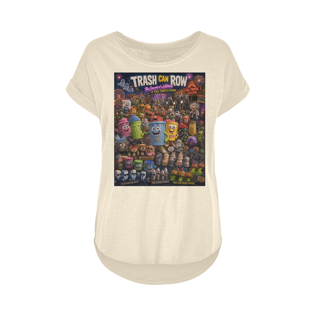 Trash Can Row CONCERT FOR A LIFETIME Women's Long Slub T-Shirt XS-5XL