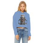 ANGRY CAN MAN 3.0 Ladies Cropped Raw Edge Hoodie