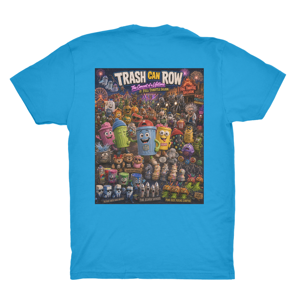 Trash Can Row CONCERT FOR A LIFETIME Organic Adult T-Shirt