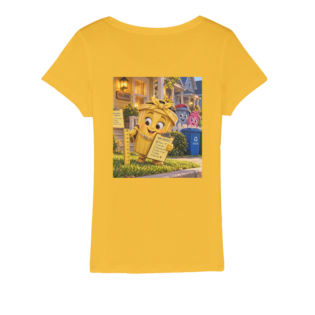 Trash Can Row Organic Jersey Women's T-Shirt