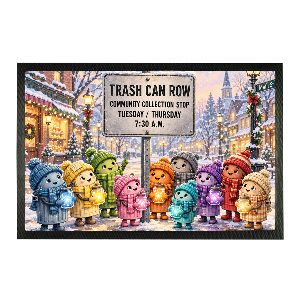 Trash Can Row Sublimation Doormat