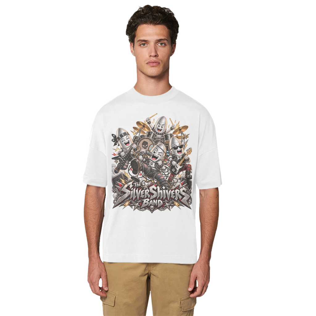 The Silver Shivers Band Premium Organic Oversized T-Shirt