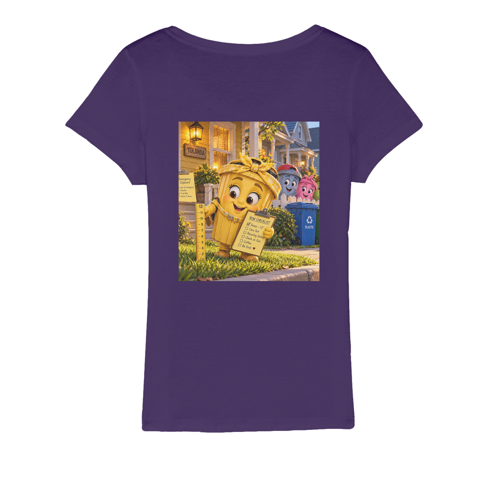 Trash Can Row Organic Jersey Women's T-Shirt