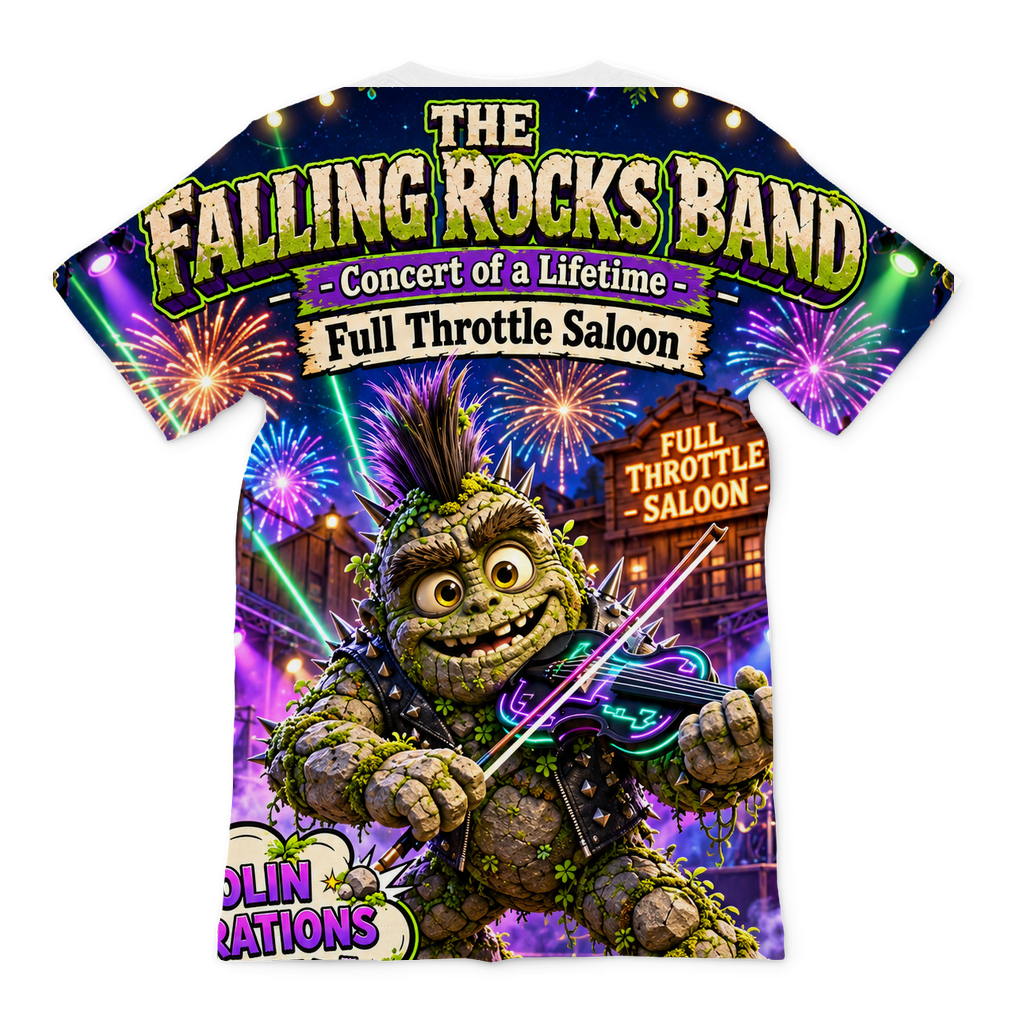Falling Rocks COllection Premium Sublimation Adult T-Shirt