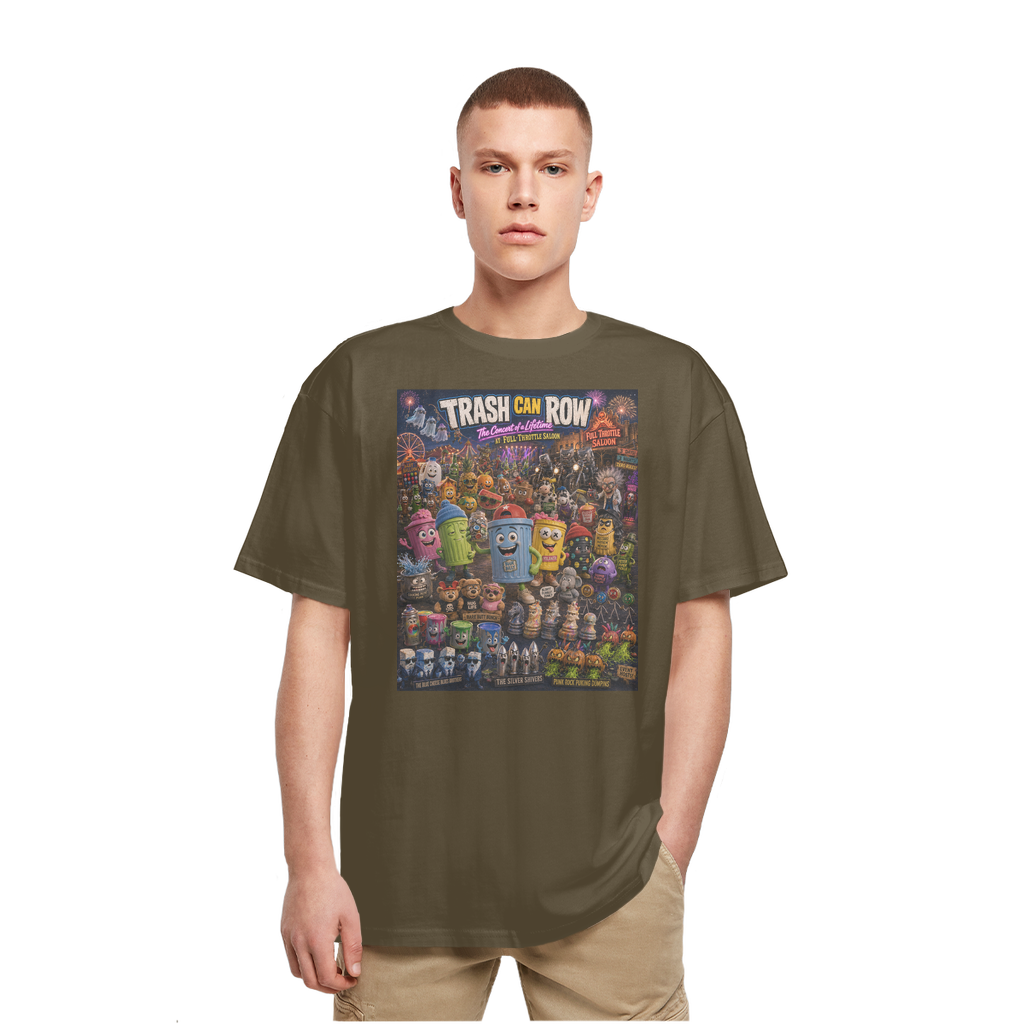 Trash Can Row CONCERT FOR A LIFETIME Heavy Oversized T-Shirt