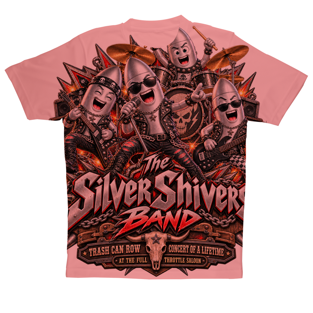 The Silver Shivers Band Sublimation Performance Adult T-Shirt