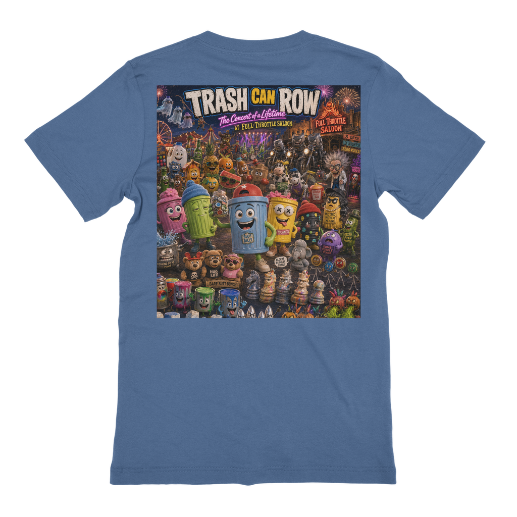 Trash Can Row: Concert for a Lifetime – Premium Jersey Adult T-Shirt