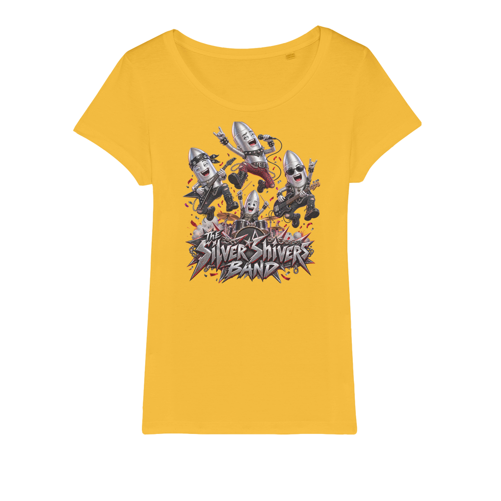 The Silver Shivers Band Organic Jersey Womens T-Shirt