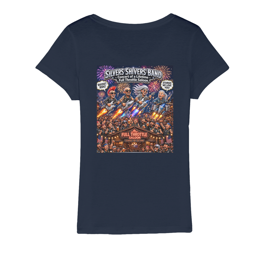 The Silver Shivers Band Organic Jersey Womens T-Shirt