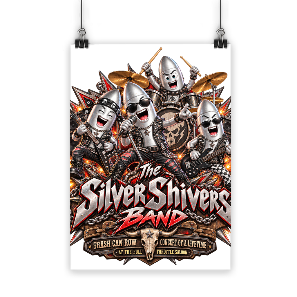 The Silver Shivers Band Classic Poster