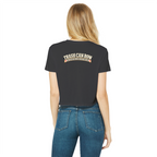 Trash Can Row – Classic Women's Cropped Raw Edge T-Shirt