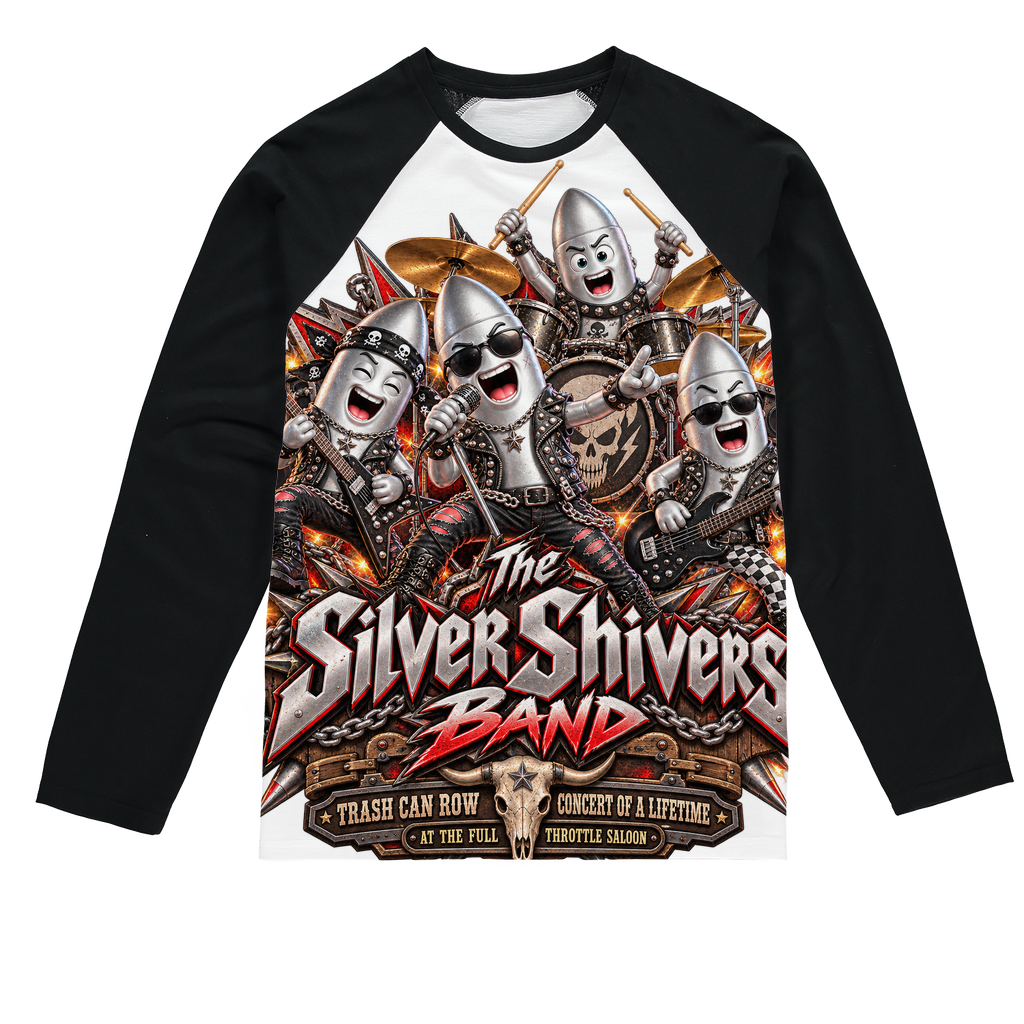 The Silver Shivers Band Sublimation Baseball Long Sleeve T-Shirt