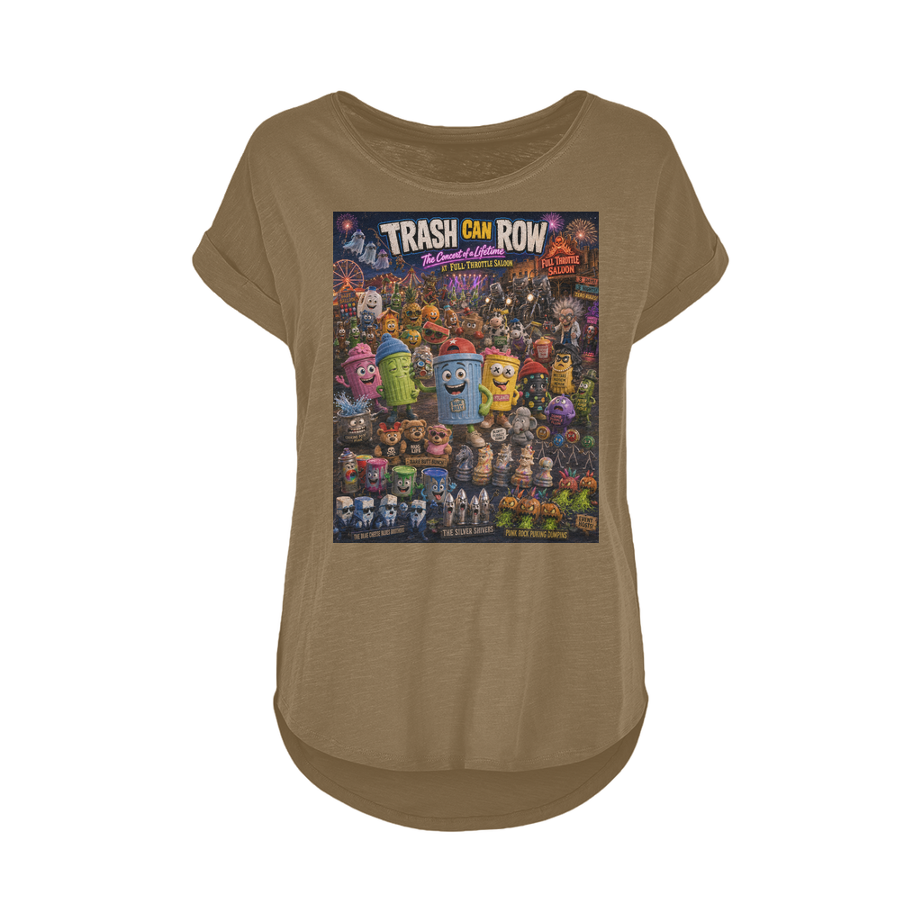 Trash Can Row CONCERT FOR A LIFETIME Women's Long Slub T-Shirt XS-5XL