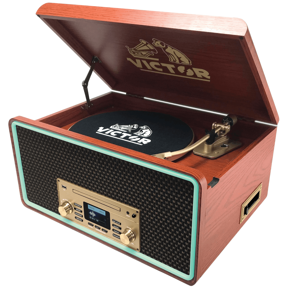 Victor Fremont 8-in-1 Wood Music Center - Refurbished
