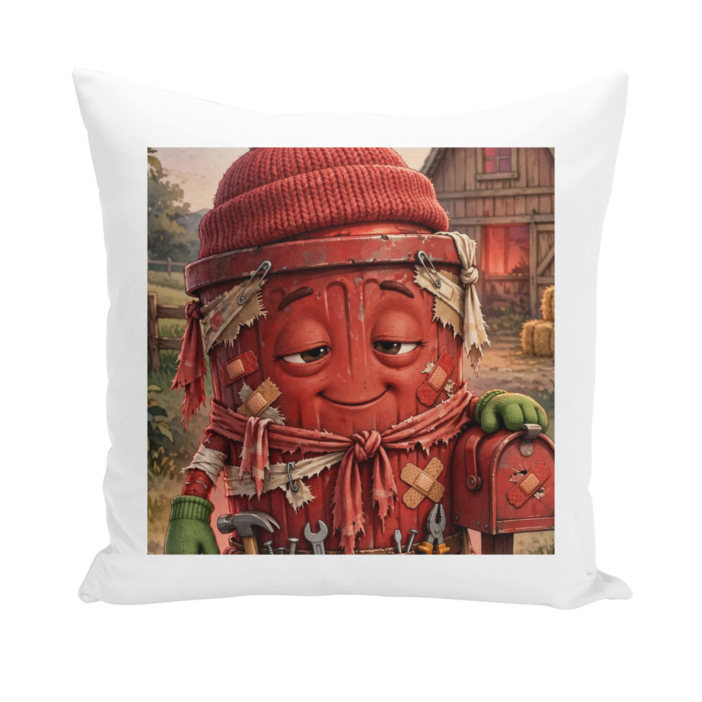 Trash Can Row Throw Pillows