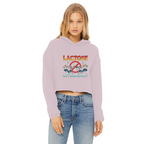 AOB Ladies Cropped Raw Edge Hoodie
