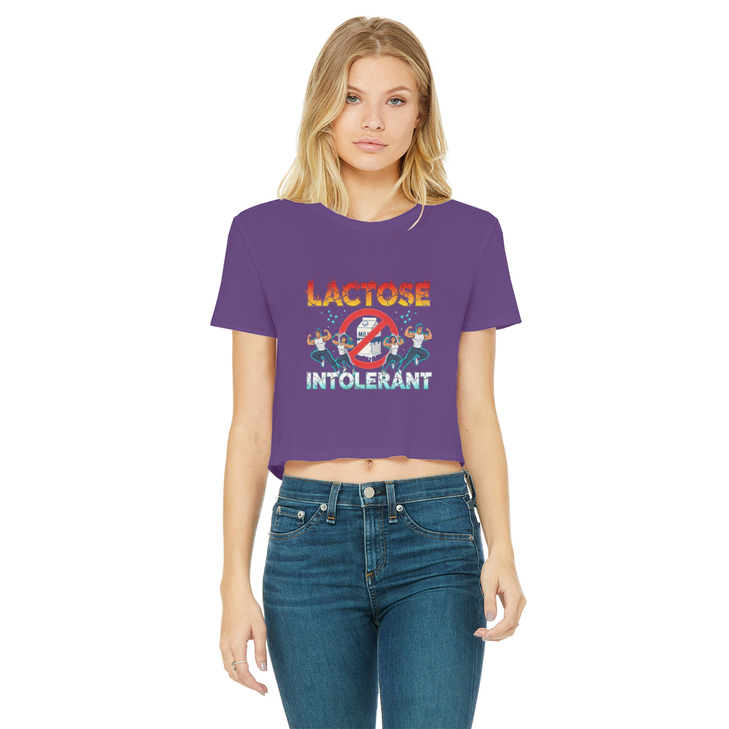 AOB Classic Women's Cropped Raw Edge T-Shirt