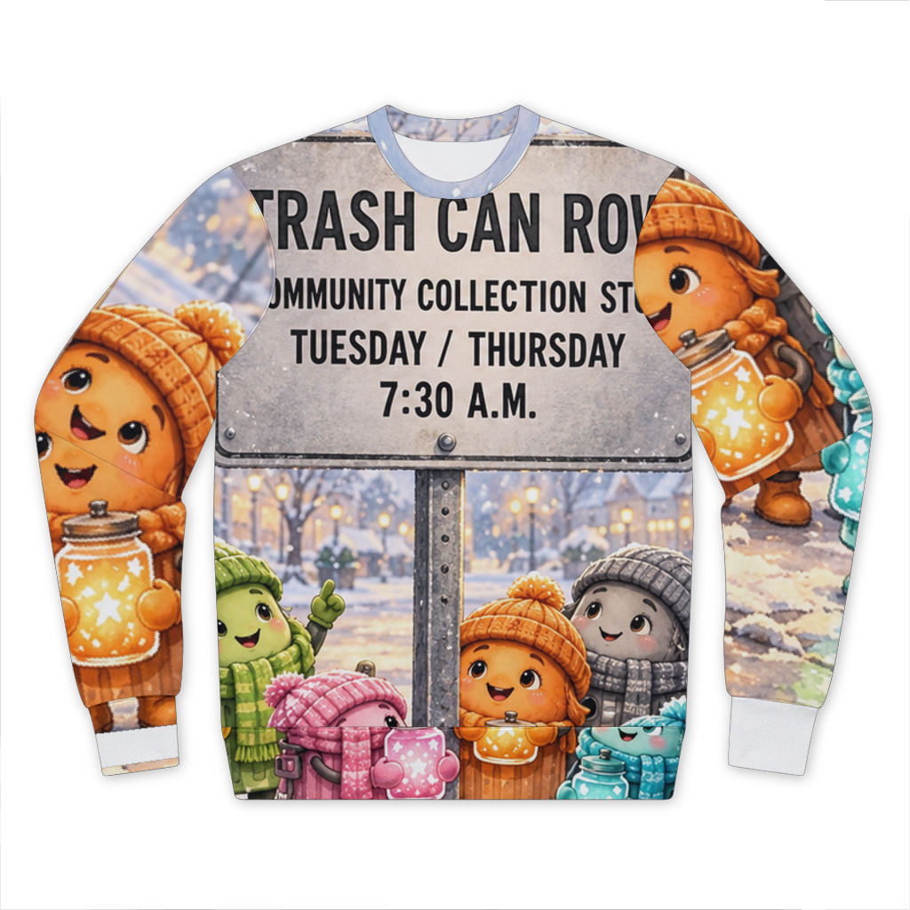 Trash Can Row – Premium Cut and Sew Sublimation Unisex Sweatshirt