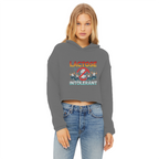 AOB Ladies Cropped Raw Edge Hoodie