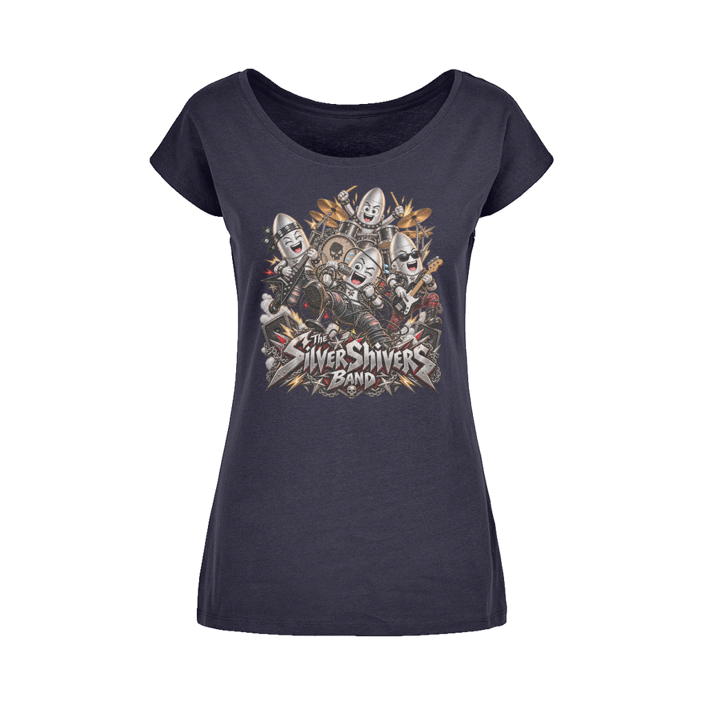 The Silver Shivers Band Wide Neck Womens T-Shirt XS-5XL