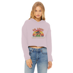 SARCASM 105 Ladies Cropped Raw Edge Hoodie