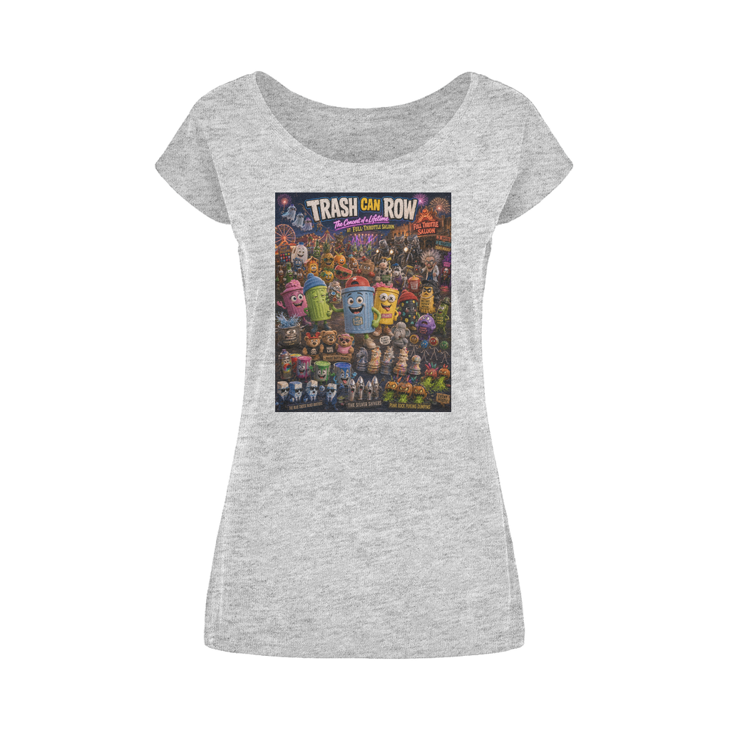 Trash Can Row CONCERT FOR A LIFETIME Wide Neck Women's T-Shirt XS-5XL
