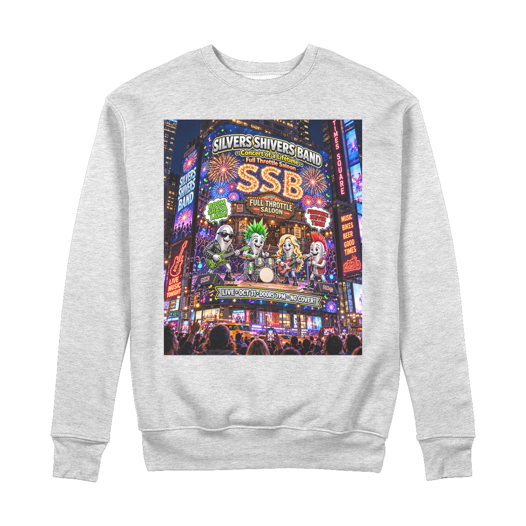 The Silver Shivers Band 100% Organic Cotton Sweatshirt
